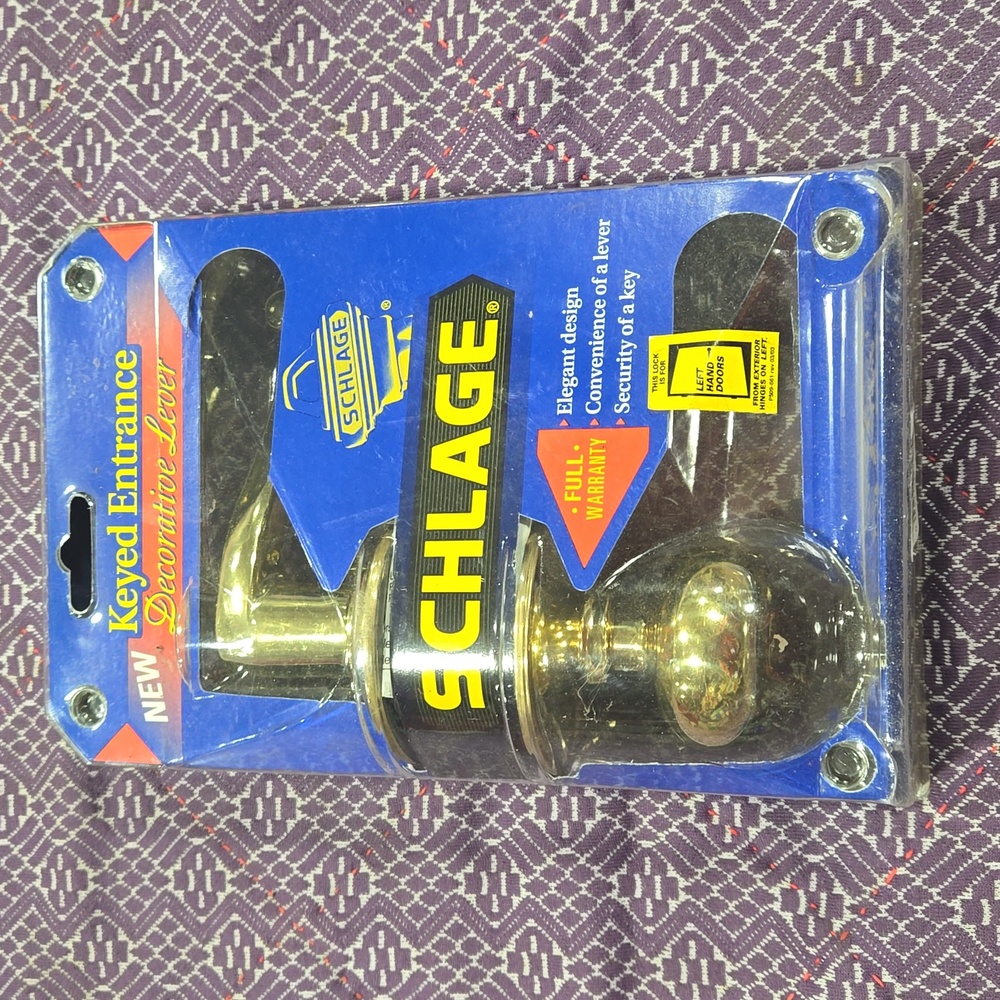 Schlage decorative door lever key knob handle P513-551 (3) available